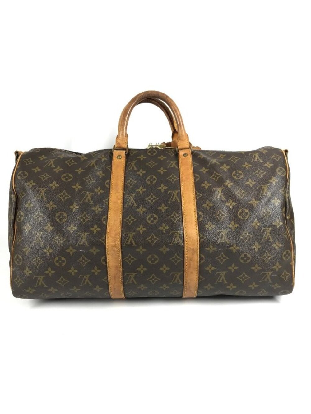Louis Vuitton Boston Bag Keepall Bandouliere 50 Monogram Canvas Brown - Picture 2 of 9
